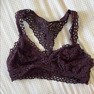 Aerie Deep Purple Lace Bralette
